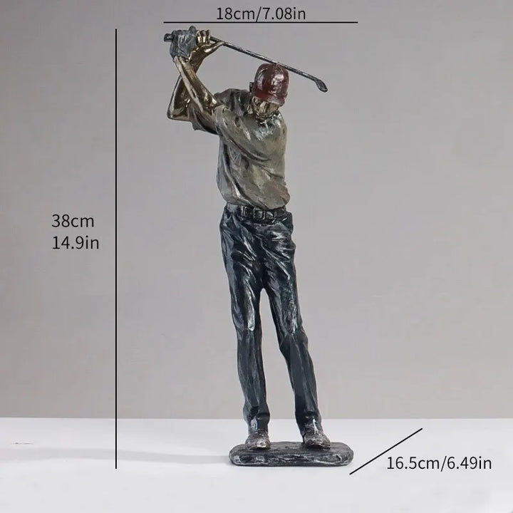 Skanto Statuer Skulptur, Kreativ Golfer Figuriner Hjem Dekor, Spiller Kunstfigur Skrivebords Dekorasjoner, Samleobjekt Gave Håndverk, De