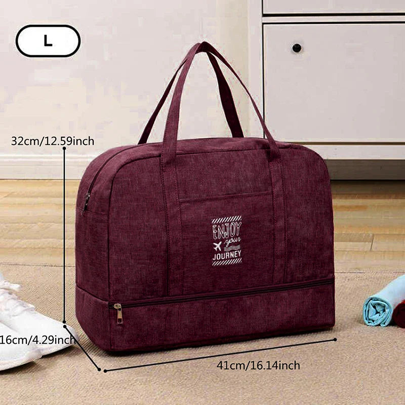 Norvo | Lugviva Sammenleggbar Reiseveske for Kvinner | Stor Helgevese laget av Oxford Stoff | Håndbagasje for Reise, Hverdag & Sport