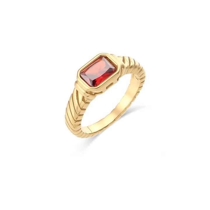 Skanto | Krysstrimmlet Baguette Diamantring