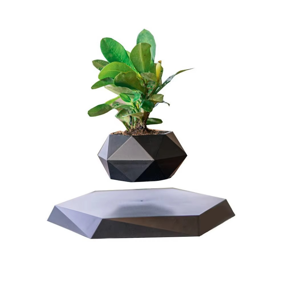 Skanto | Magnetisk svevende Bonsai Plantekrukke, Flytende Blomsterkrukke for Hjem og Kontor Dekor