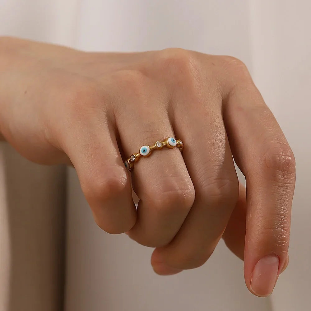 Skanto | Justerbar Delikat Onde Øye Diamant Ring