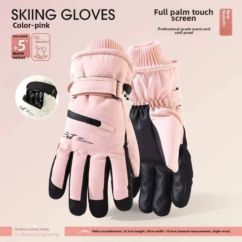 Skanto | GlacioShield Pro Hansker | Vanntette Vinterhansker | Berøringsskjerm & Sklisikker | Varm Fleece Fôr for Ski, Sykling & Utendørs