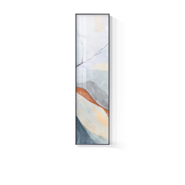 Marble Print Abstract Vertical Format Wall Art Blue Pastel Pink Pictures for Modern Living Room Bedroom Hallway Wall Decor | Skanto