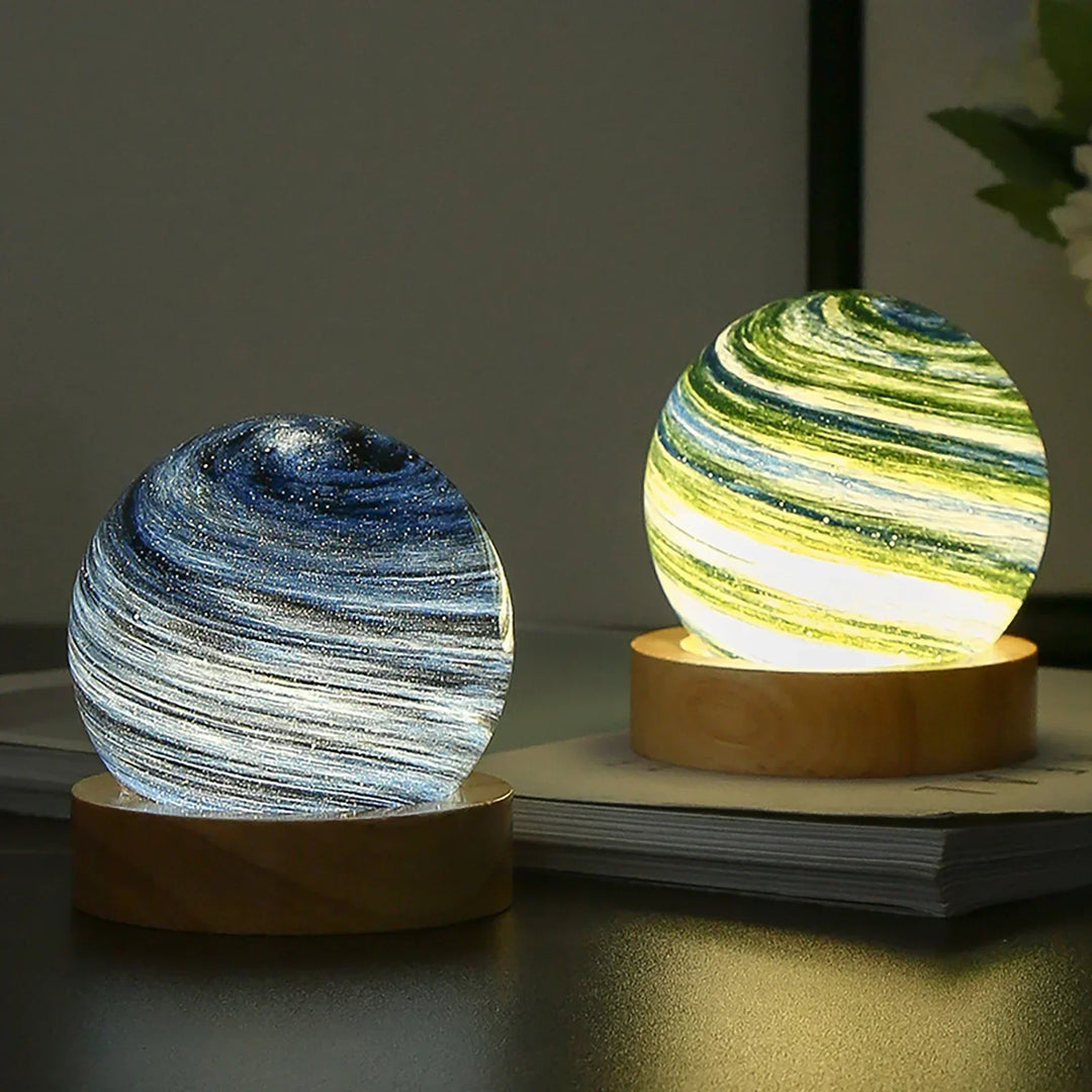 KosmosGlow - 3D Krystallplaneter Nattlampe | Skanto