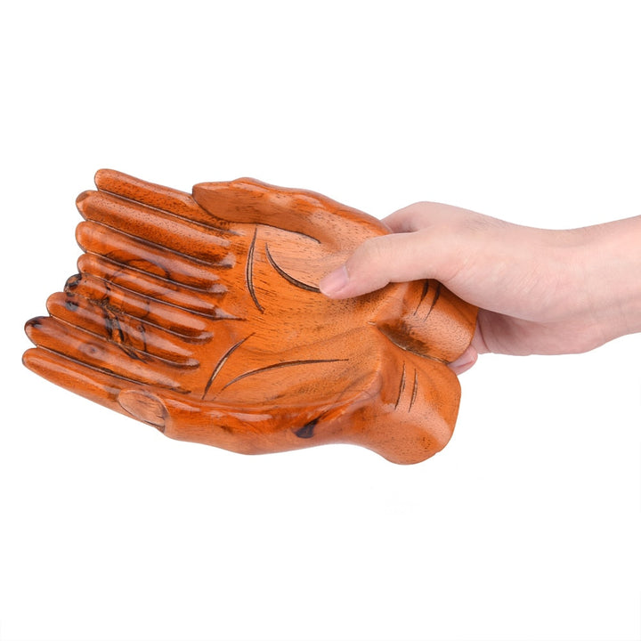 Skanto | Giving Praying Wooden Carved Hands Candy Holder Home Decor