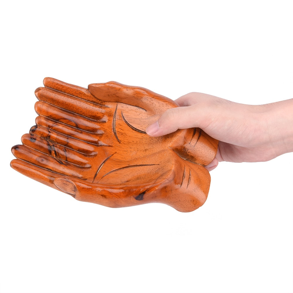 Norvo | Gi Bønn Tre Håndskårne Hender Godteri Holder Hjemmeinnredning