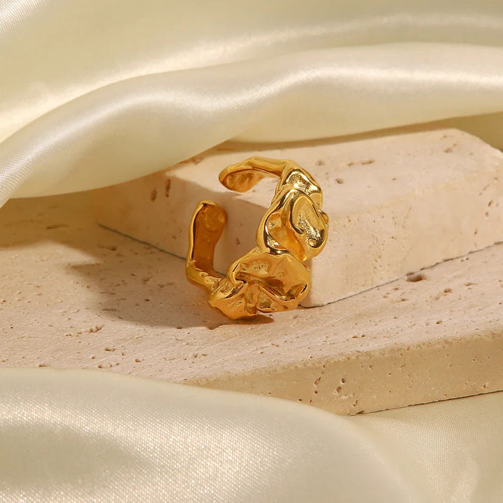 Skanto | Justerbar Teksturert Lava Ring