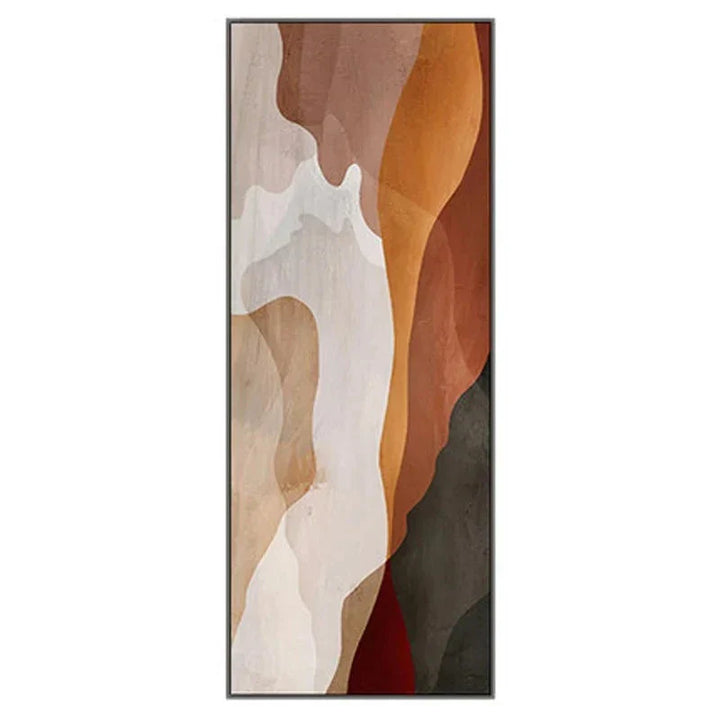 Modern Abstract Shades of Brown Beige Vertical Format Wall Art Fine Art Canvas Prints Pictures for Foyer Living Room Hallway Nordic Home Decor | Skanto