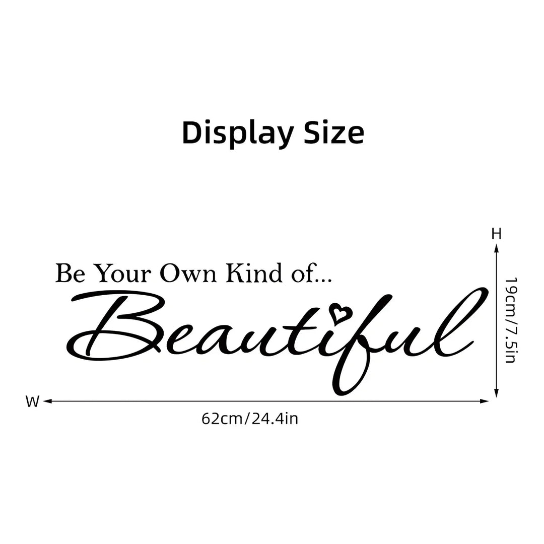 Beautiful Inspiring Quote Wall Sticker Removable Peel and Stick Word Art Wall Decor for Living Room Bedroom Creative DIY Home Decor | Skanto