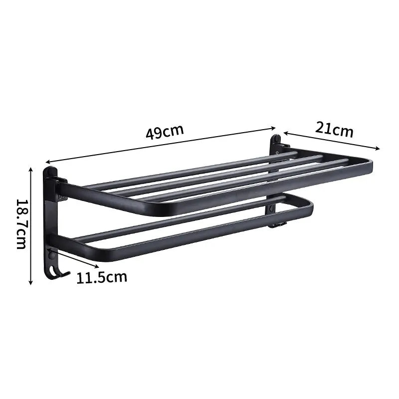 Skanto | Elegant Liv Plassbesparende Sammenleggbar Aluminium Håndkleholder