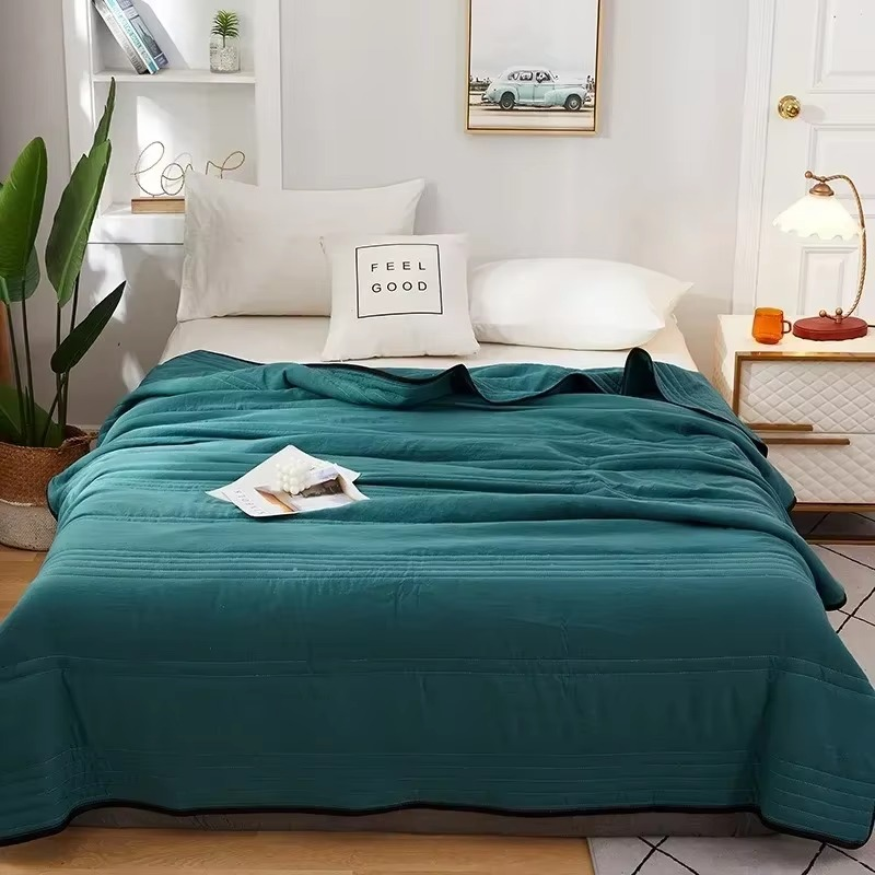 Skanto | Sommer Lett Quilt Solid Farge Helårs Comforter for Dobbeltseng