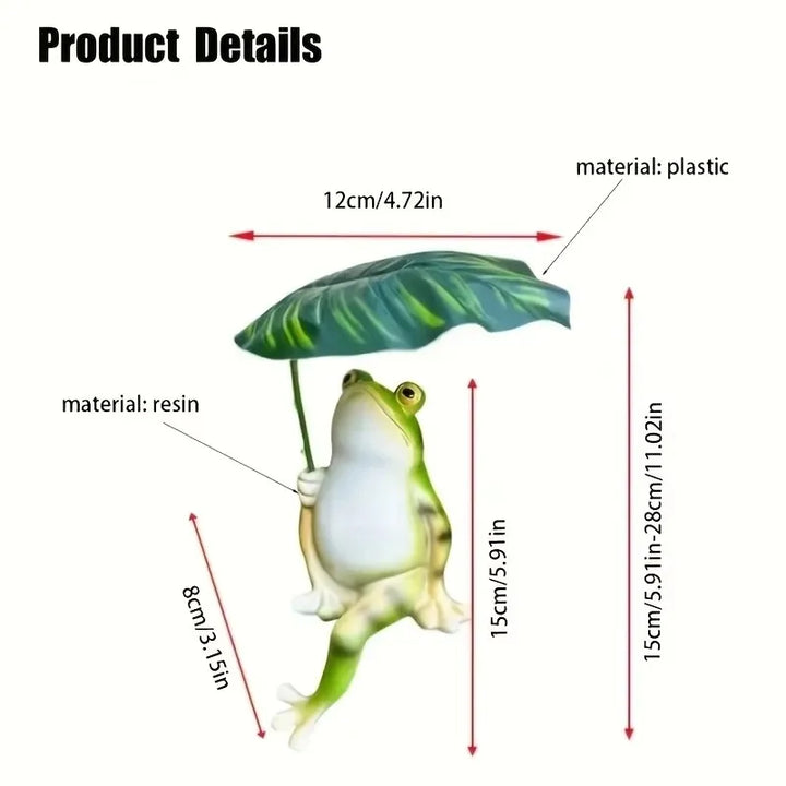 Skanto | Frosk på lotusblad figur for akvarium hagedekorasjon og balkongdekorasjon