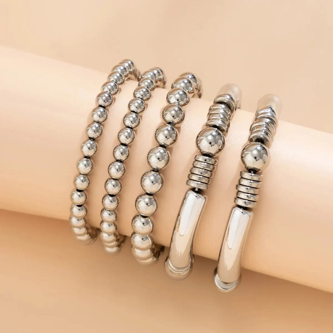 Skanto | 5pc Beaded Bracelet Stack Set