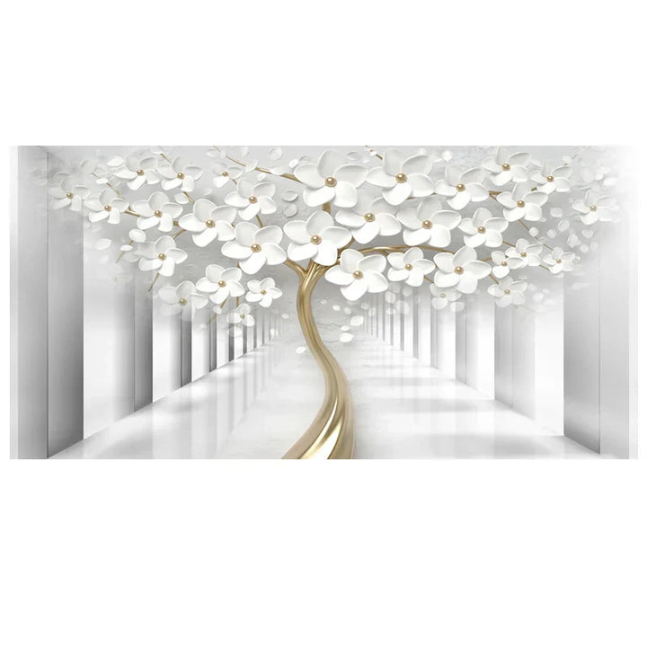 Abstract Floral Large Flower Petal Wood Wall Art Fine Art Canvas Prints Picture For Living Room Bedroom Lounge Art Decor | Skanto