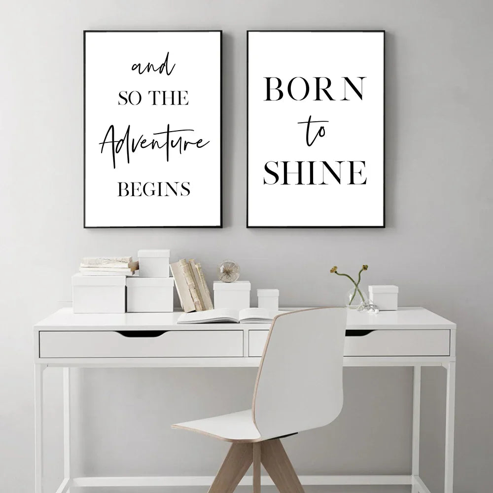 Do Great Things Motivational Quote Daily Mantra Poster Wall Art Fine Art Canvas Prints Black White Pictures For Living Room Home Office Decor | Skanto