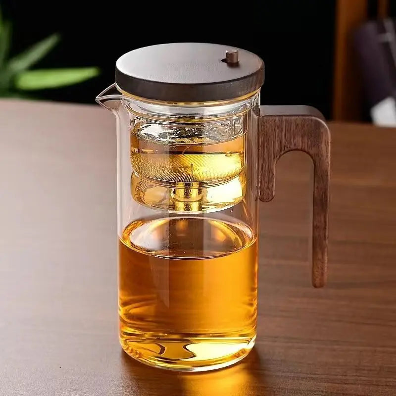 Auréa Glass Teapot – Luksus Infuser med Trehåndtak | Skanto