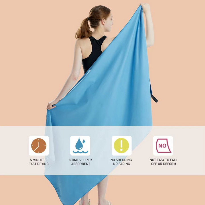 Skanto | Hurtigtørkende Mikrofiberhåndkle for Reise, Sport, Trening, Strand og Yoga