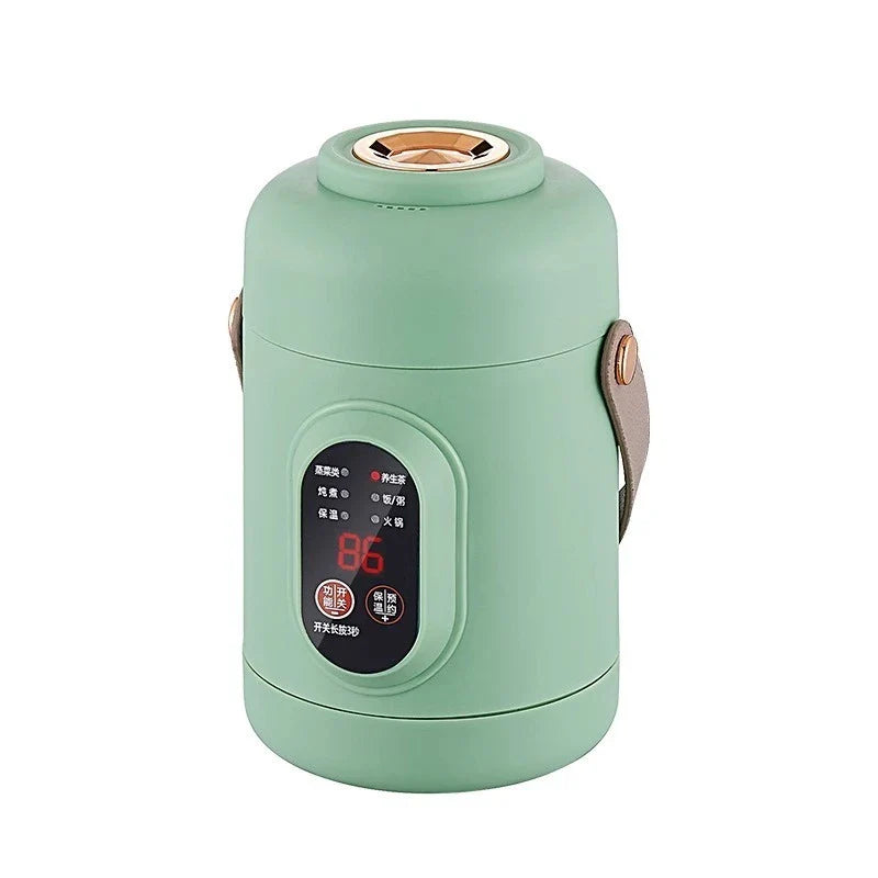 Skanto | NutriCook One Elektrisk Mini Koker 1L | Bærbar Langsom Koker & Suppe Maker | Smart Timer Funksjon | For Kontor & Hjem