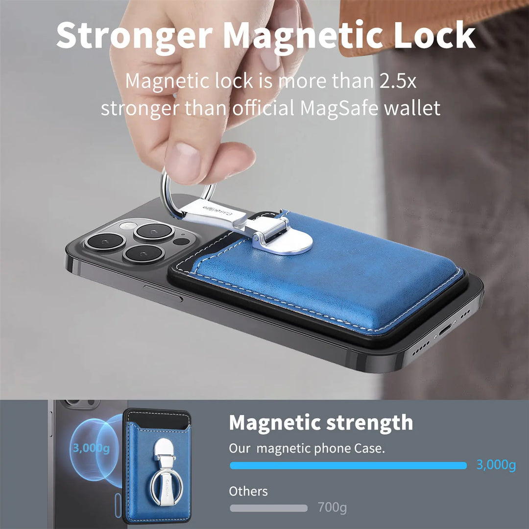 Skanto | Lær Magsafe Telefon Lommebok Holder