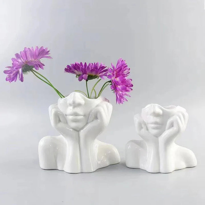 Skanto | Abstract Face Vase – Unik design for stilfull innredning