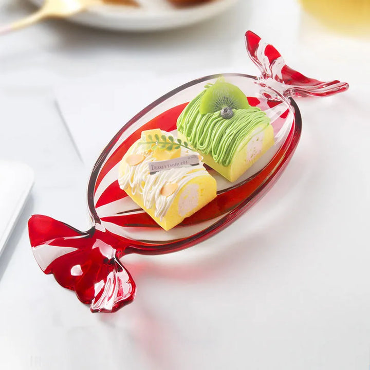 Candy-formet glass snacktallerken | Skanto