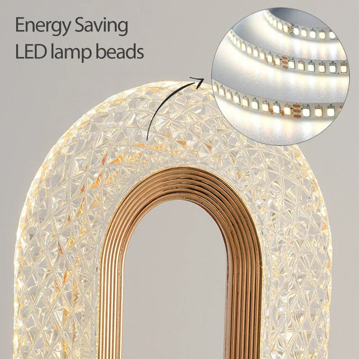 Skanto | Crystal LED bordlampe: Dimbar, USB-lading, Berøring & Fjernkontroll