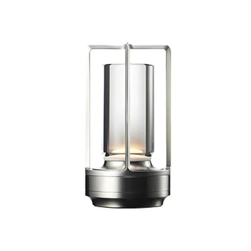 Oppladbar trådløs bordlampe med krystallglass - Bærbar LED-lampe for innendørs og utendørs områder | Skanto