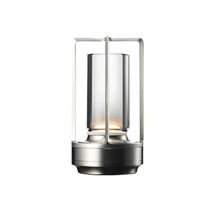 Oppladbar trådløs bordlampe med krystallglass - Bærbar LED-lampe for innendørs og utendørs områder | Skanto