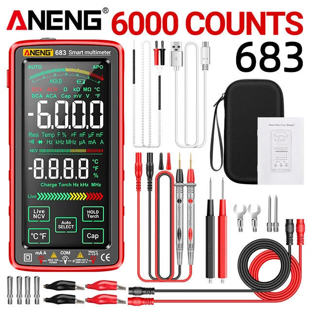 Skanto | 683 Smart Multimeter - High-End Touch, 6000 Counts, Oppladbar