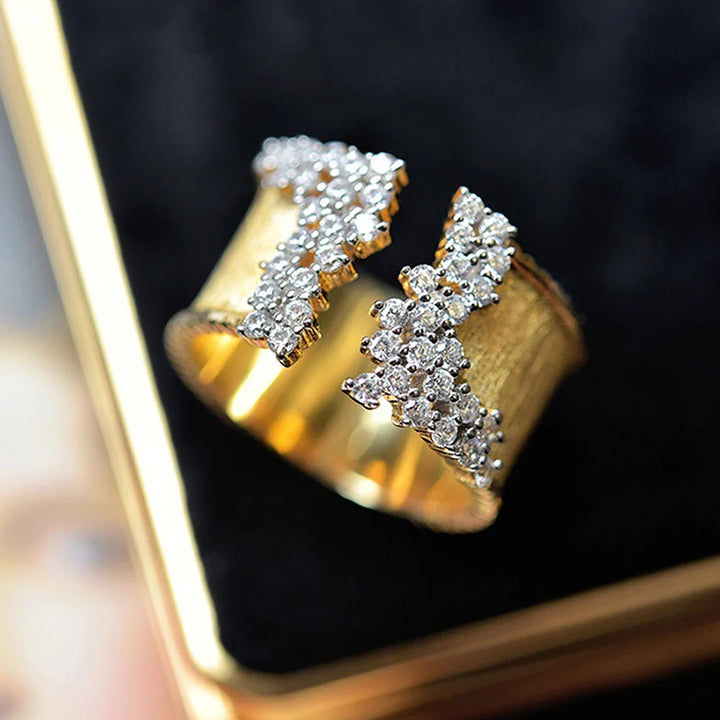 Skanto | Bold Diamond Sparkle Åpen Ring