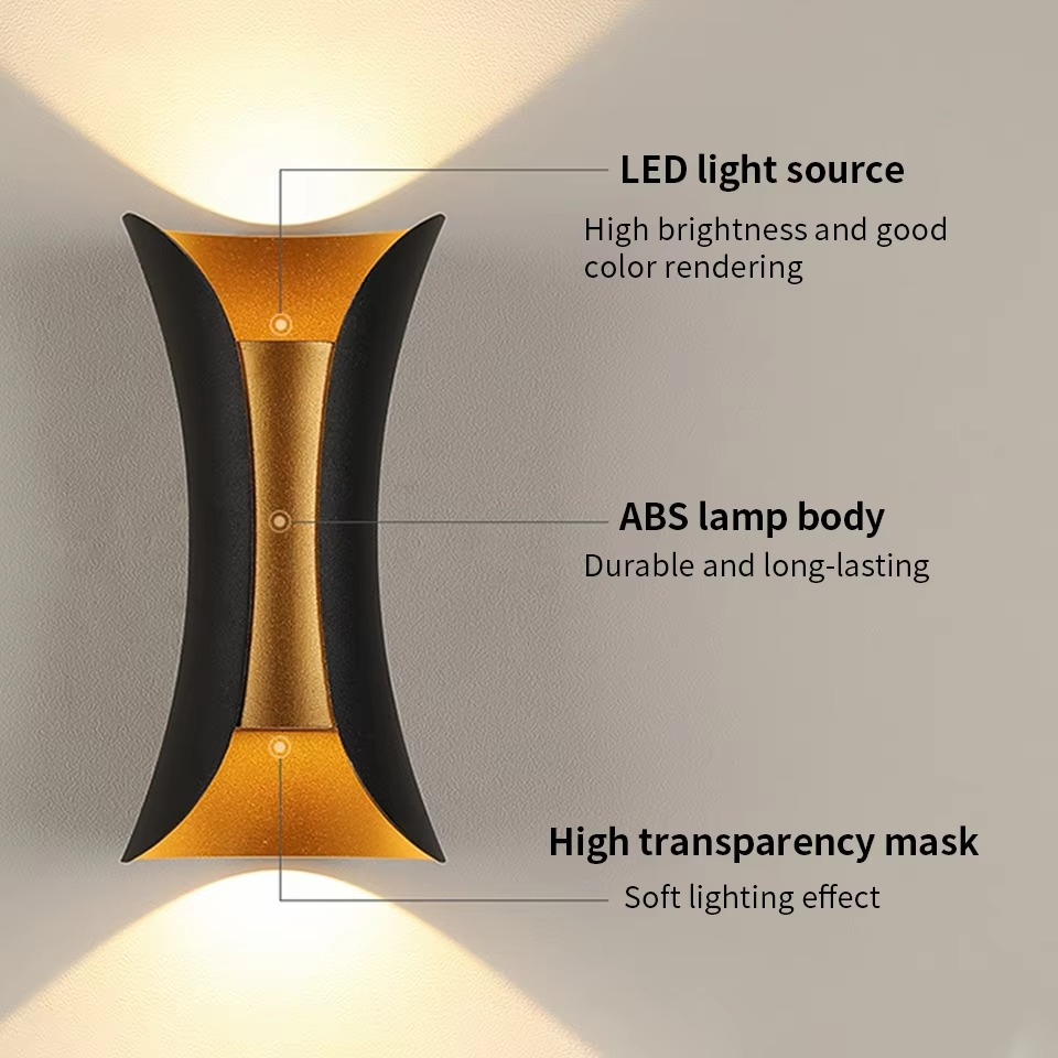 Skanto | Moderne Dual-Tone LED Vegglampe – Vanntett & Minimalistisk for Innendørs & Utendørs