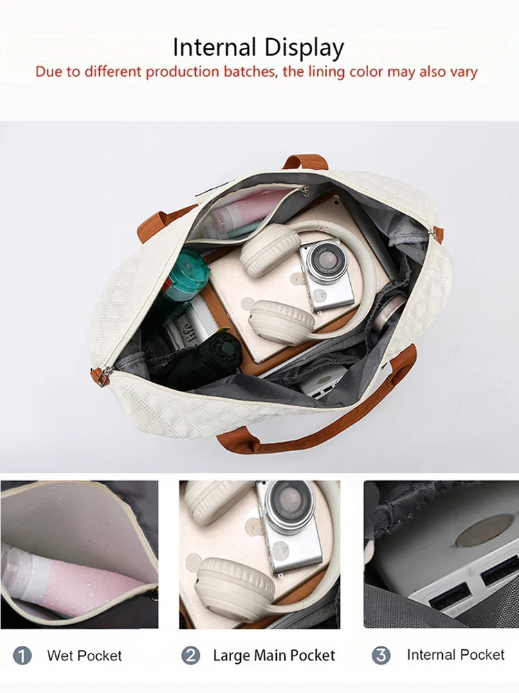 Norvo | Travessia Reiseduffel med Skofor<|vq_635|>Compartment | Stor Kapasitet & Argyle Design | Nylon Weekendbag for Sport, Korte Turer & Hverdagsbruk