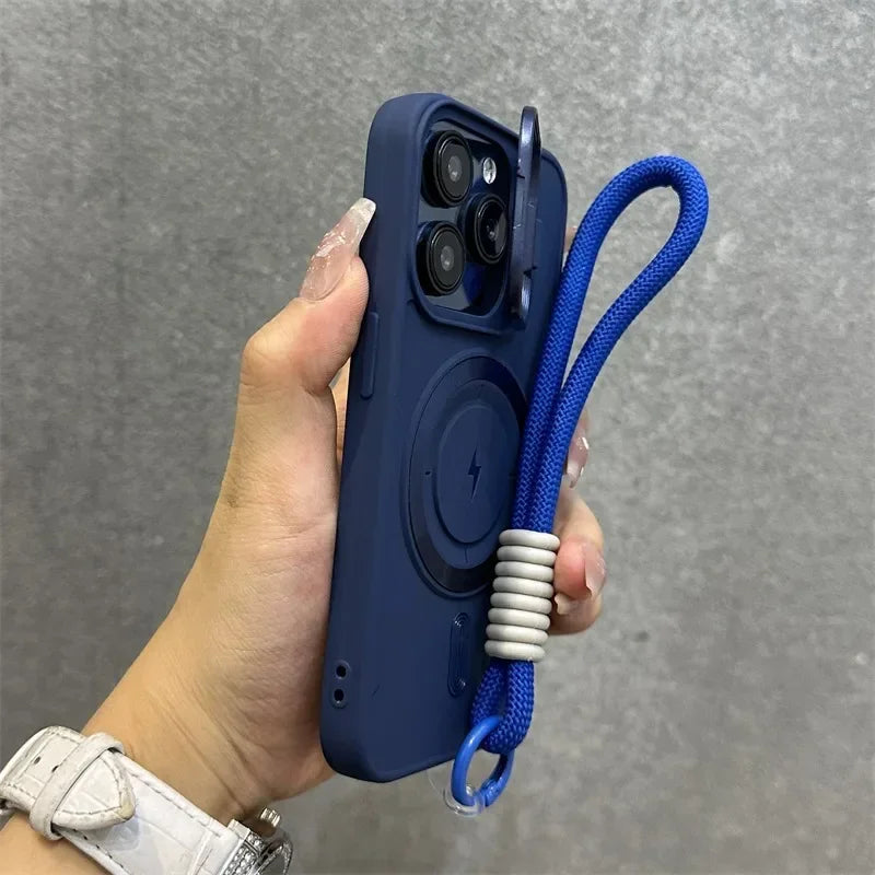 Skanto | Magnetisk Myk Håndleddsbrakett Linsebeskyttelse iPhone Etui