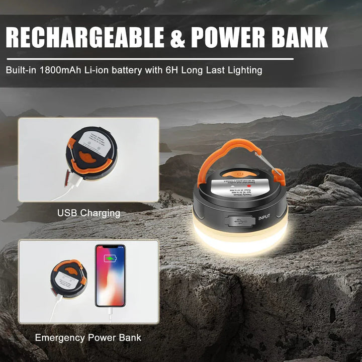Praktisk Camping Magnetisk LED Oppladbar Lys | Skanto