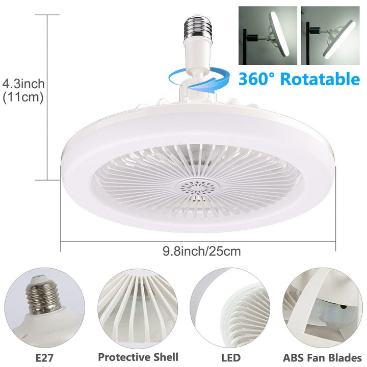 Skanto | LED-Deckenventilator mit Licht | Fernbedienung | Weiß