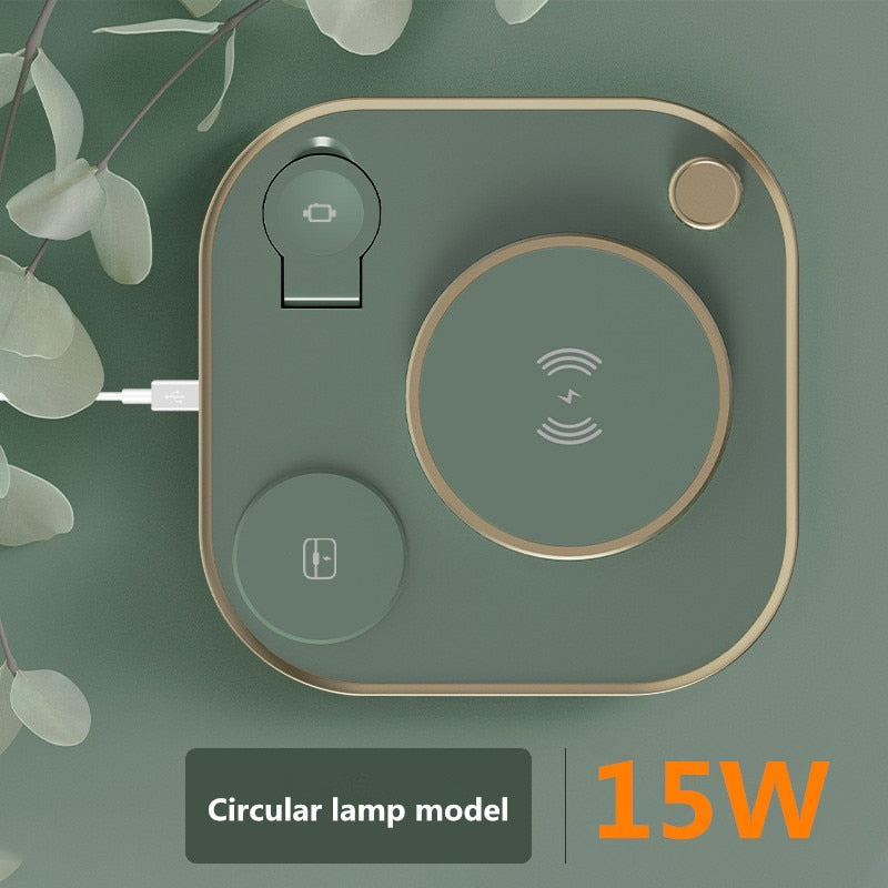 Skanto | Glow Trådløs Lader Stasjon LED Skrivebords Lampe