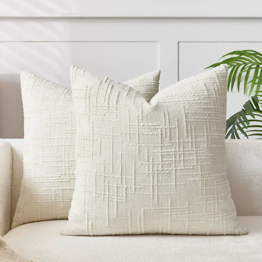 Chenille Sofa putevar – Myk ensfarget design | Elegant dekorasjon for stue & soverom | Skanto