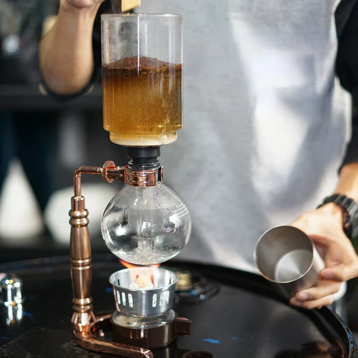 Skanto | Siphon Kaffebrygger Sett | 3/5 Kopper & Barista Tilbehør | Elegant Design