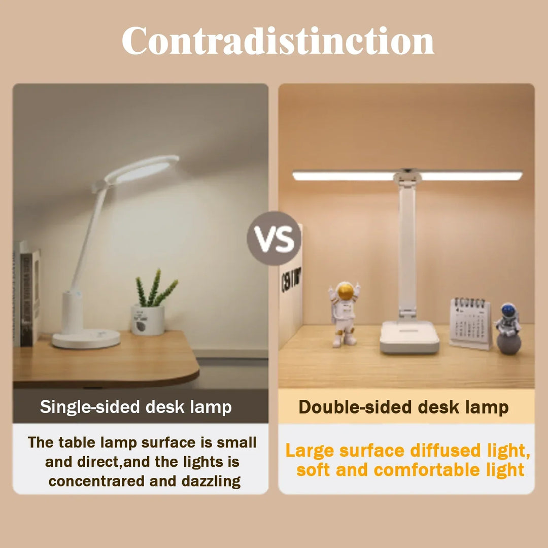 Skanto | LumiFold | LED Skrivebordslampe | 3 Lysstyrkenivåer & Berøringskontroll | USB oppladbar & sammenleggbar