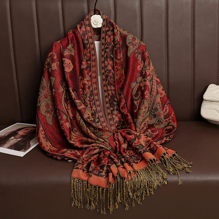 Skanto | Élégancea | Dame skjerf | Cashmere følelse | 70 × 190 cm | Luksus trykk & varm