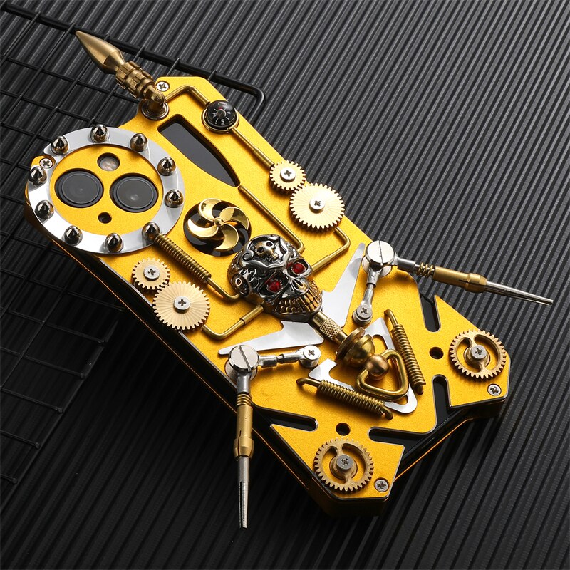 Skanto | Mekanisk Hodeskalle Cyberpunk Stil iPhone Deksel