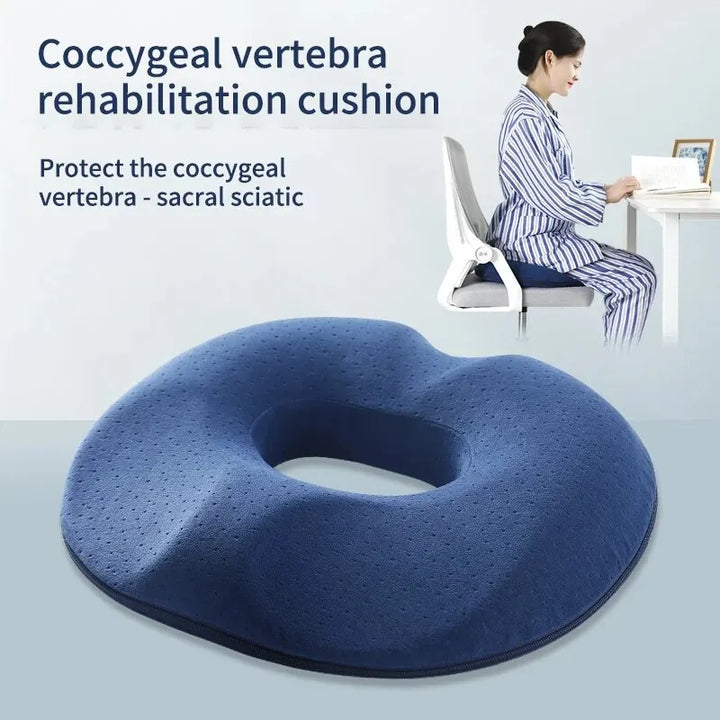 Skanto | OrthoRelax | Sittestøtte med minneskum | Avlastning for halebenet og ryggraden | Ergonomisk og komfortabel