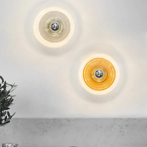 AquaGlow Vegglampe – LED-belysning med bølgemønster Skanto