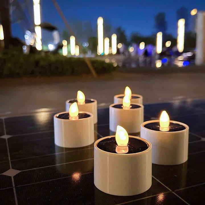 Solenergidrevne LED-lys - Flammende utendørsbelysning for hage og terrasse | Skanto