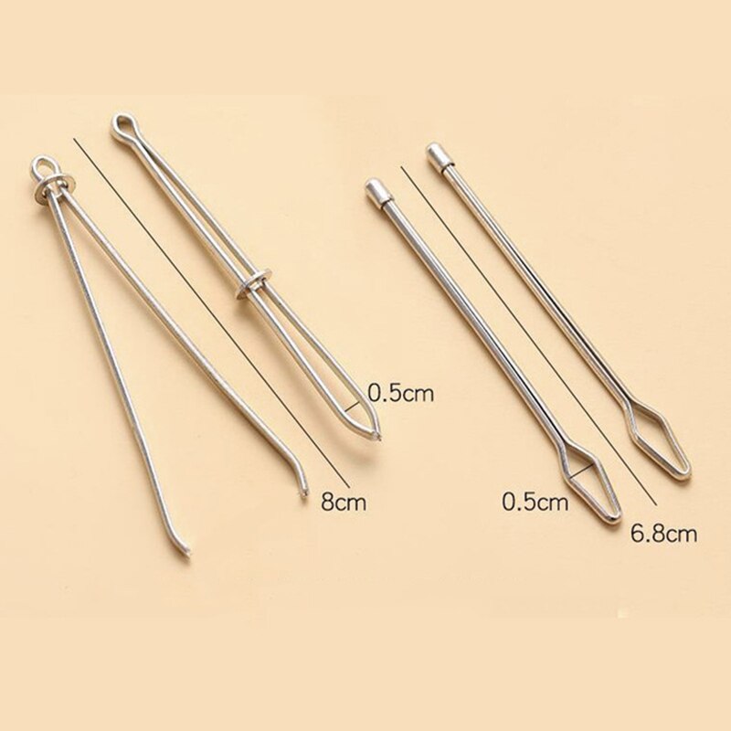Skanto | 2Pcs Elastisk Tauetråder Pinsett Verktøy