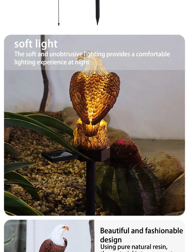 Skanto | Solaroa | Solar Eagle Hage Lampe | LED Dekorativ Lys | Værbestandig