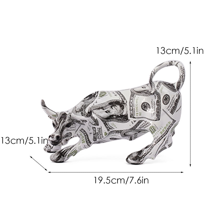 Skanto | Graffiti-Maling Harpiks Tyr Figur Home Stue Soverom Kontor Skrivebord Feng Shui Ornament Samling Statuetter