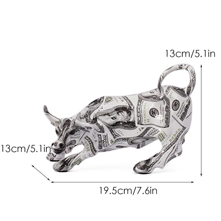 Skanto | Graffiti-Maling Harpiks Tyr Figur Home Stue Soverom Kontor Skrivebord Feng Shui Ornament Samling Statuetter