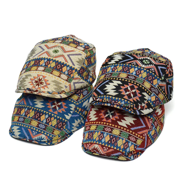 Skanto | Fargerik Retro Flat Cap – Vintage-Inspirert Bomullshatt for Alle Sesonger