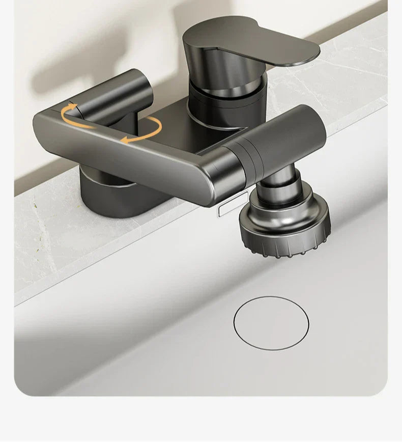 Aqua Twist Duo-Flex Servantbatteri – 360° svingende to-hulls blandebatteri for varmt og kaldt vann Skanto